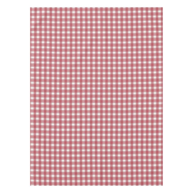 Gingham Charme Rot Tischdecke (Vorderseite)