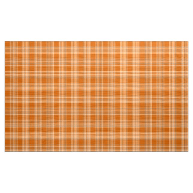 Gingham Checkered Burnt Orange und White Fabric Stoff (Yard (91,4 cm))