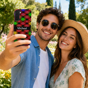 Gingham Checkered Multicolored Pattern Individuell Samsung Galaxy Hülle