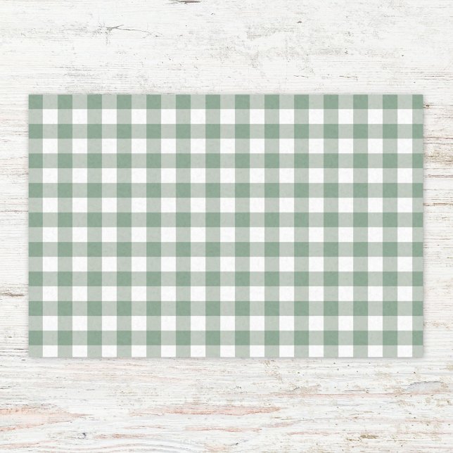 Gingham Checkered Patten in Pastellfarben Seidenpapier (In situ)