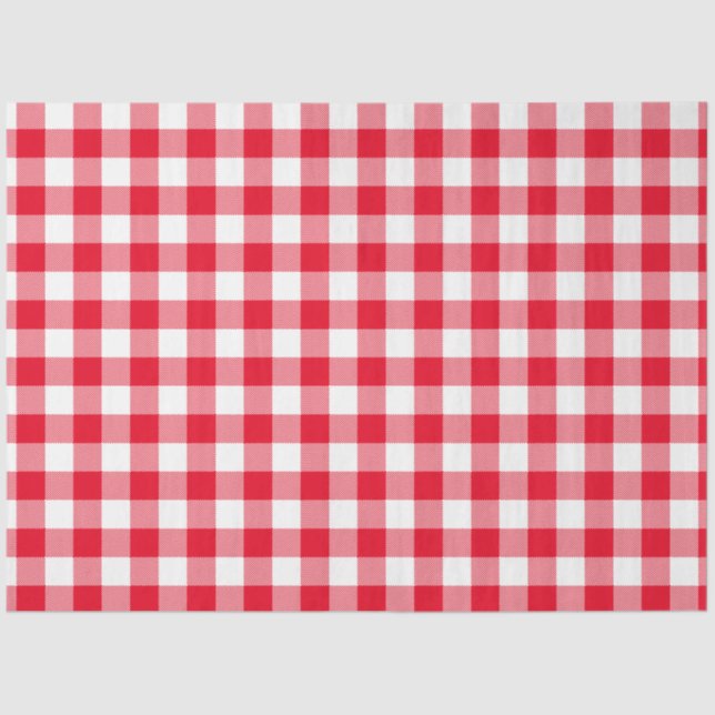 Gingham Checkered Striping Muster Template Seidenpapier (Vorderseite)
