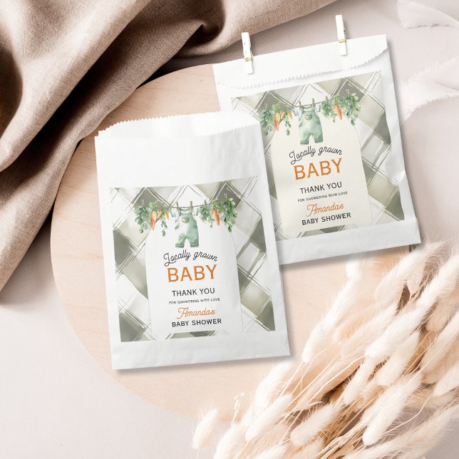 Gingham Clothesline Vor-Ort-Kinderdusche Geschenktütchen (Von Creator hochgeladen)