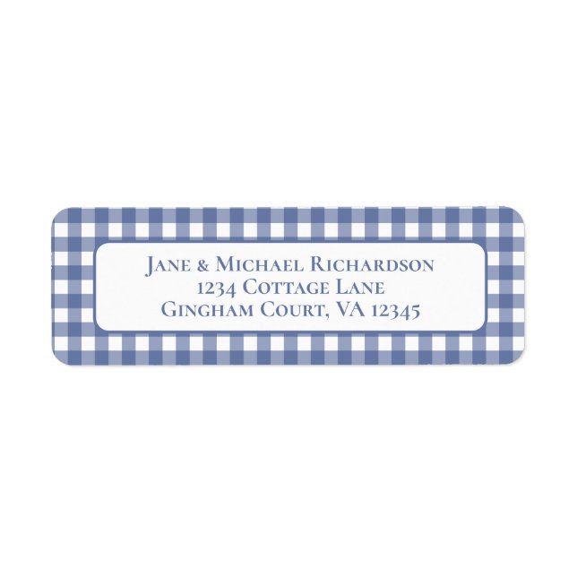 Gingham Cottage Cozy Check Pattern Blue and White (Vorne)