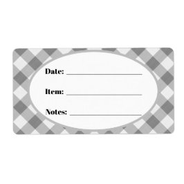 Gingham Country Canning & Food Storage Label