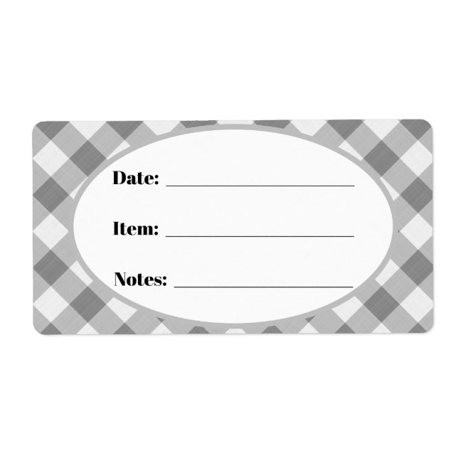 Gingham Country Canning & Food Storage Label (Vorne)