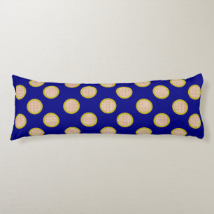 Gingham Dots, Blue Body Pillow Seitenschläferkissen