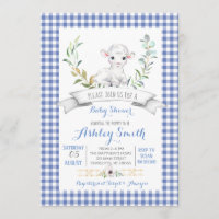 Gingham Farm Schafe Babydusche