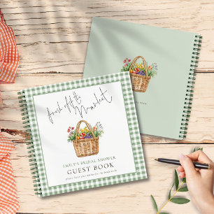Gingham Fresh off Market Brautparty Guest Book Notizbuch