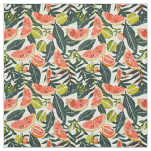 Gingham-Fruchtmuster Stoff