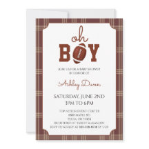 Gingham-Fußball-Baby-Party