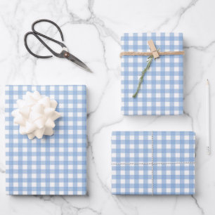 Gingham Geschenkpapier Set