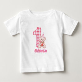 Gingham Giggles & Teddy Cuddles! Baby T-shirt