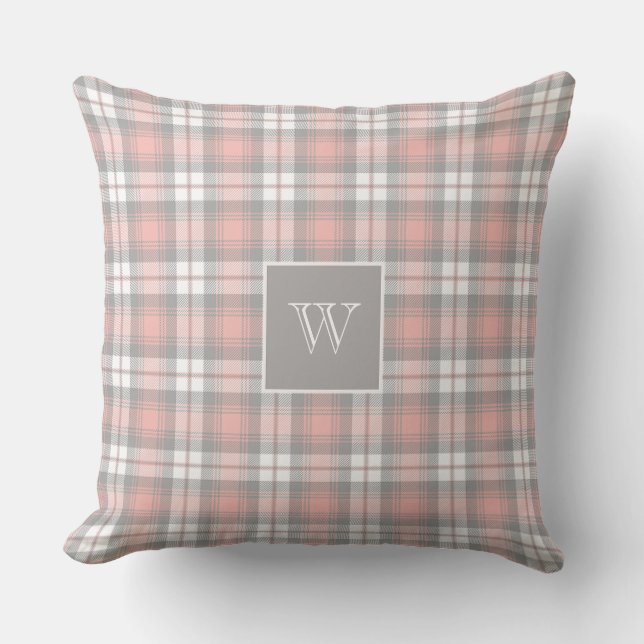 Gingham Girly Kariert Kissen (Vorderseite)