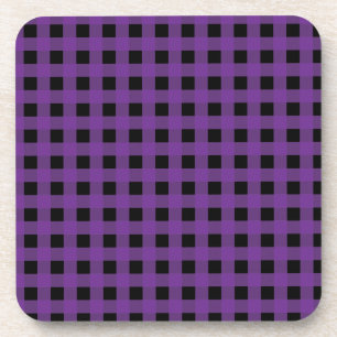 Gingham Grape und Black Getränkeuntersetzer