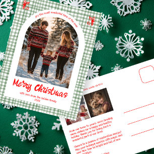 Gingham Grün Rot Weihnachten Benutzerdefiniert Bög