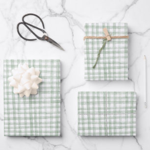 Gingham Handmade Muster Süß INDIVIDUELL Geschenkpapier Set