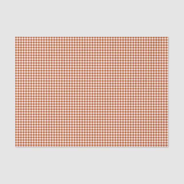 Gingham-Harvest Orange-Tissue Wrapping Paper Seidenpapier (Vorderseite)