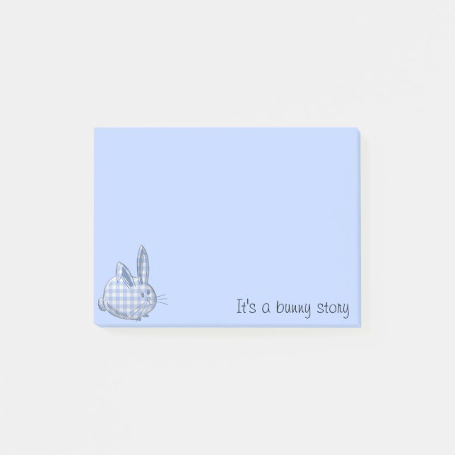 Gingham-Hase Post-it Klebezettel (Vorderseite)