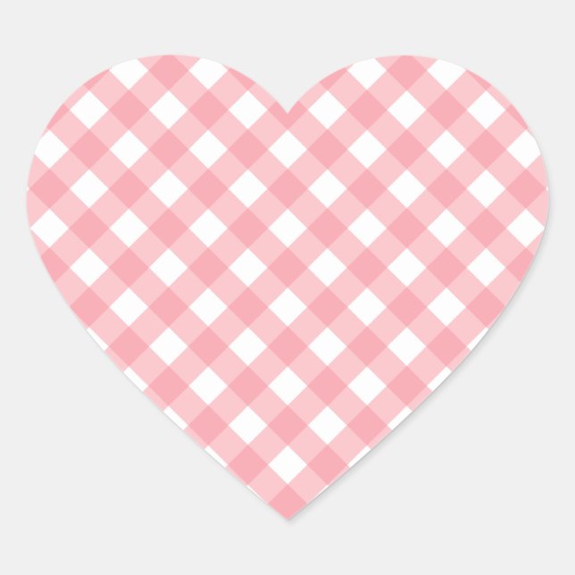 Gingham Heart Stickers (Vorderseite)