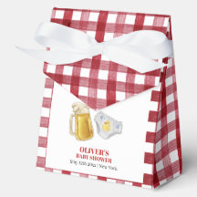 Gingham Huggies Chuggies Bier Windel Baby Shower