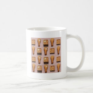 Gingham-Hühnchen-Waffeln Tasse