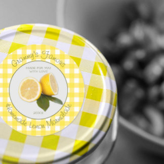 Gingham - Ihr berühmtes Label für benutzerdefinier Runder Aufkleber