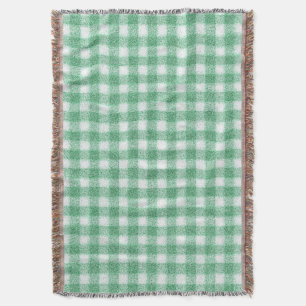Gingham in Nappalindgrün Decke