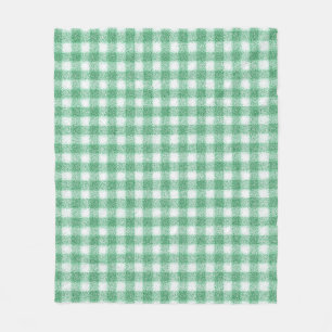 Gingham in Nappalindgrün Fleecedecke