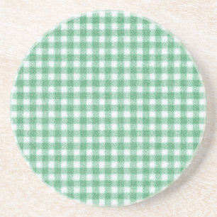 Gingham in Nappalindgrün  Getränkeuntersetzer
