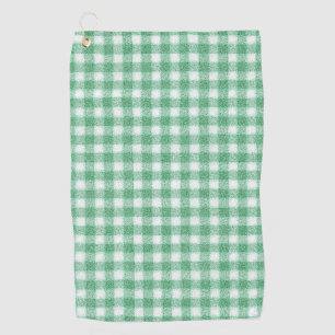 Gingham in Nappalindgrün  Golfhandtuch