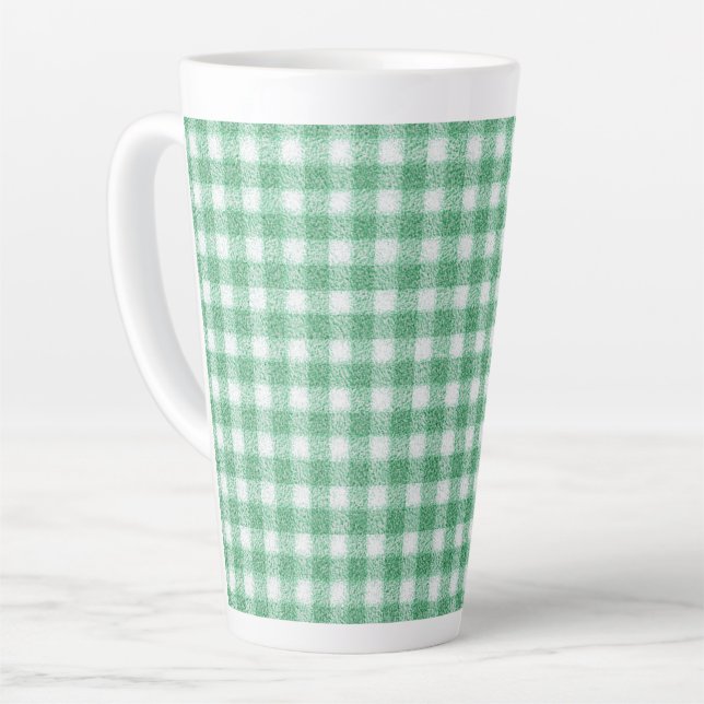 Gingham in Nappalindgrün  Milchtasse (Linke Ecke)