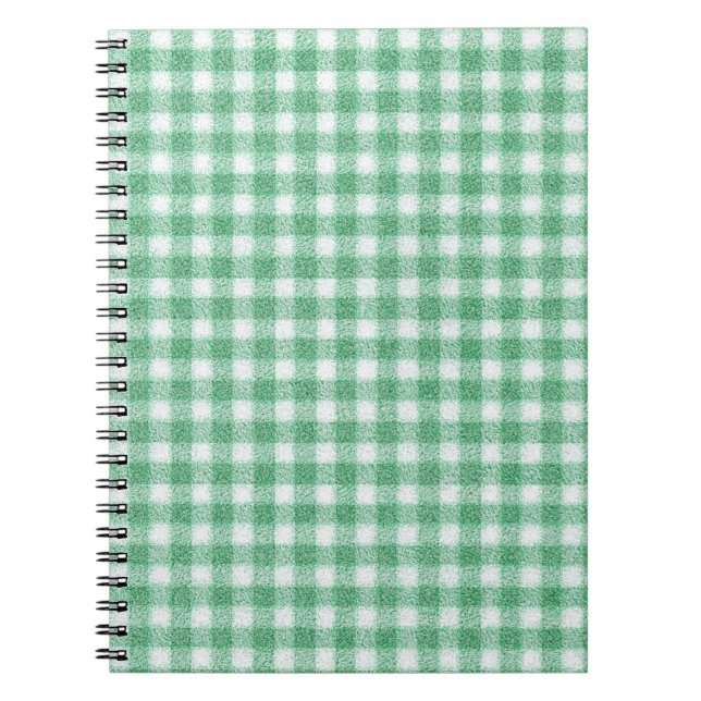 Gingham in Nappalindgrün  Notizblock (Vorderseite)
