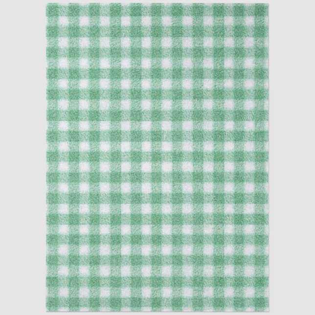 Gingham in Nappalindgrün  Seidenpapier (Vorderseite)