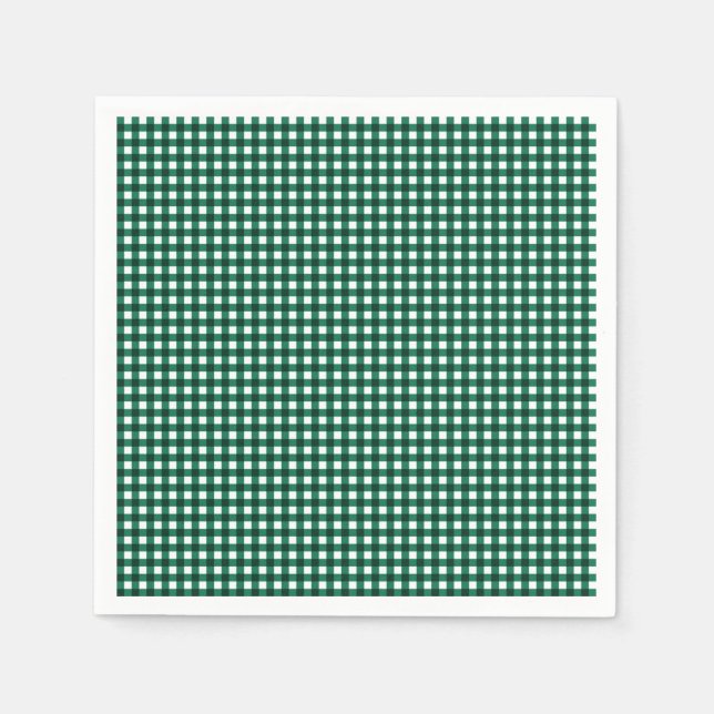 Gingham-Jade Grünbuch Napkins Serviette (Vorderseite)
