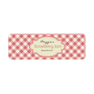 Gingham Jam Jar Labels, Anpassen