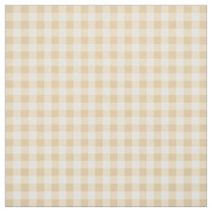 Gingham Kariert Creme Beige Scheckmuster Stoff