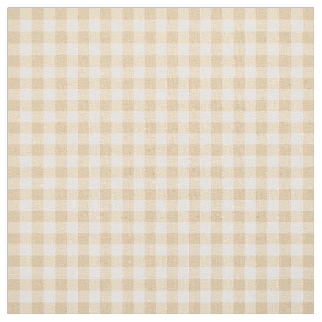 Gingham Kariert Creme Beige Scheckmuster Stoff (Muster)