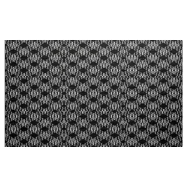Gingham Kariert Schwarz und Grau Muster Stoff (Yard (91,4 cm))