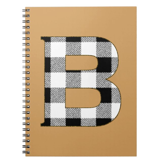 Gingham Karo B Notizblock (Vorderseite)