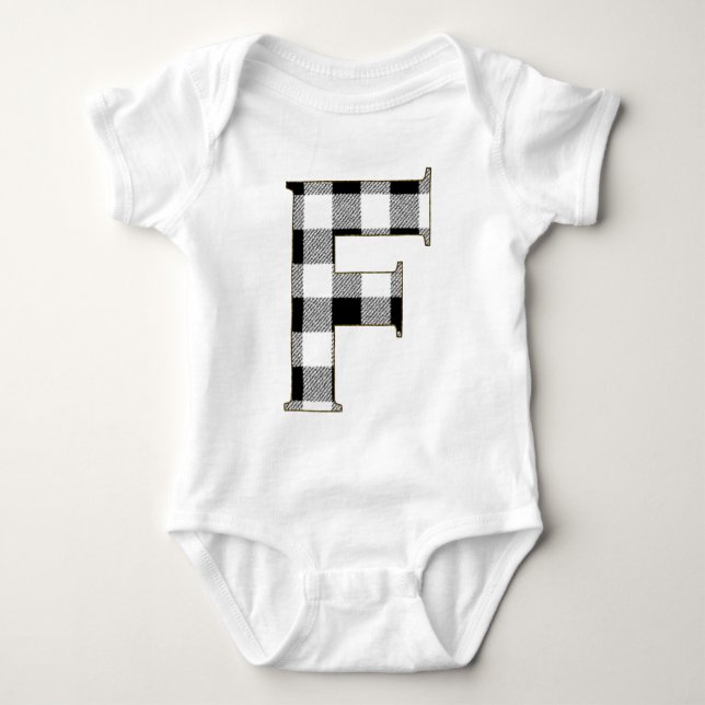 Gingham Karo F Baby Strampler (Vorderseite)