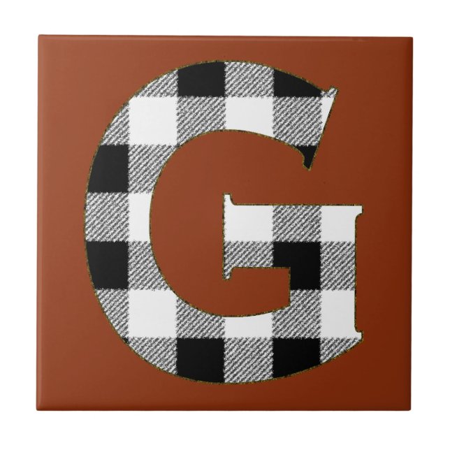 Gingham Karo G Fliese (Vorderseite)