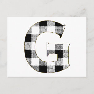 Gingham Karo G Postkarte