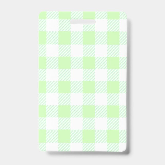 Gingham Karo Hellgrün Ausweis (Vorderseite)