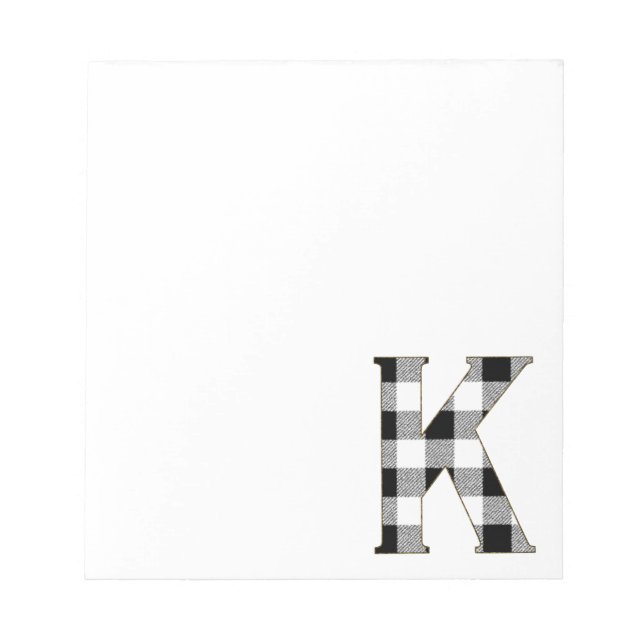 Gingham Karo K Notizblock (Vorderseite)