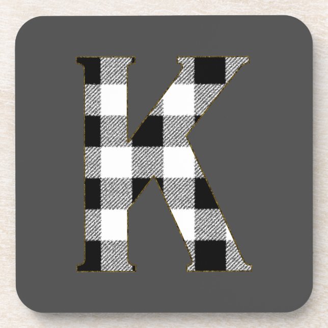 Gingham Karo K Untersetzer (Vorderseite)