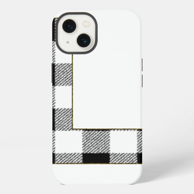 Gingham Karo L iPhone Hülle (Rückseite)
