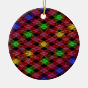 Gingham Karo Multicolored Pattern Keramikornament