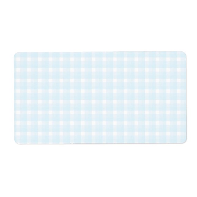 Gingham Karo Muster. Blassblau und weiß. (Vorne)