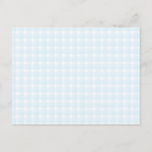 Gingham Karo Muster. Blassblau und weiß. Postkarte