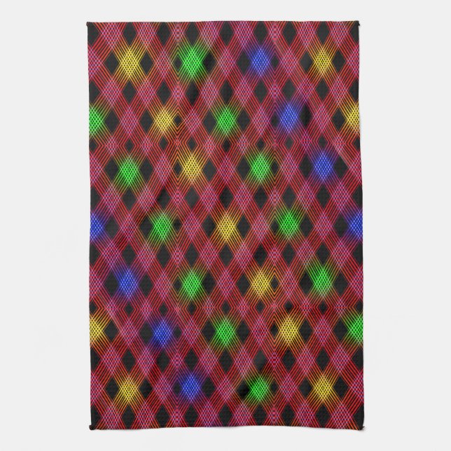 Gingham-Karo-Muster Geschirrtuch (Vertikal)